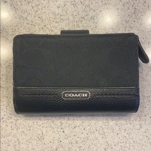EUC Signature Black Coach Wallet